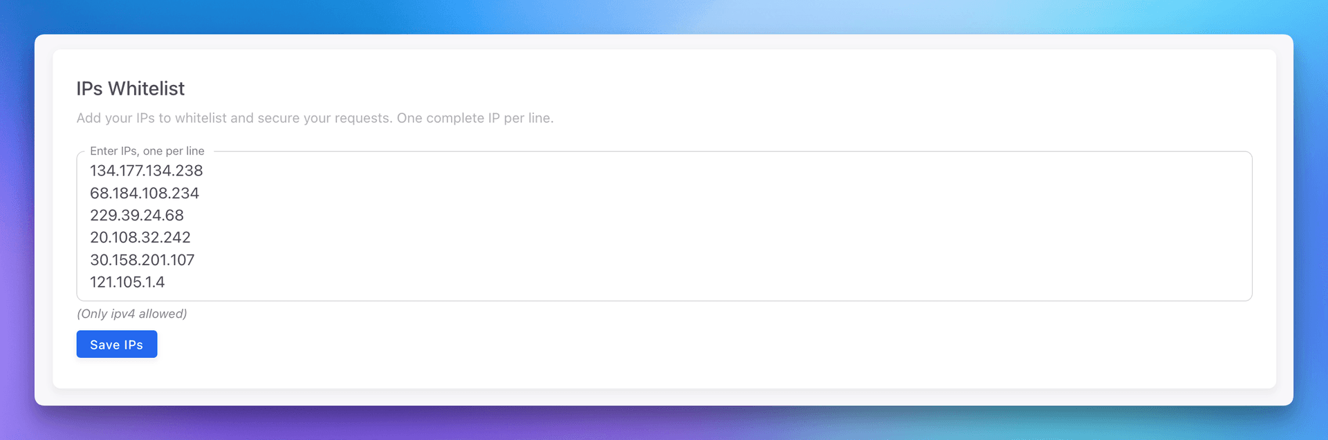 Security Settings