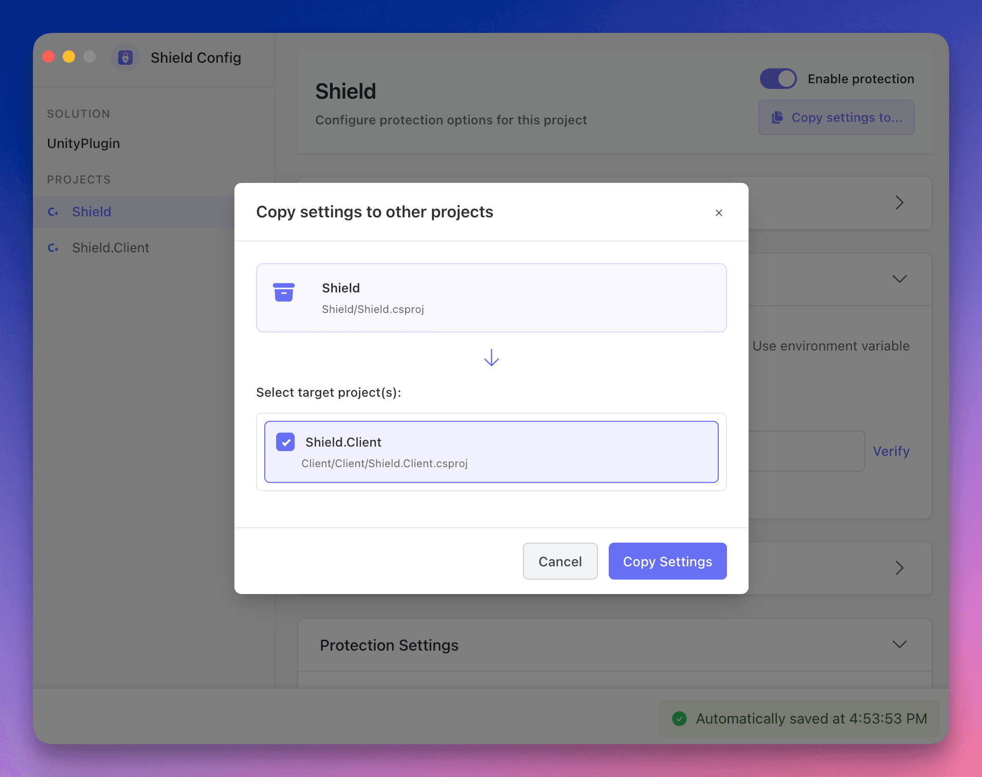 Copy Settings