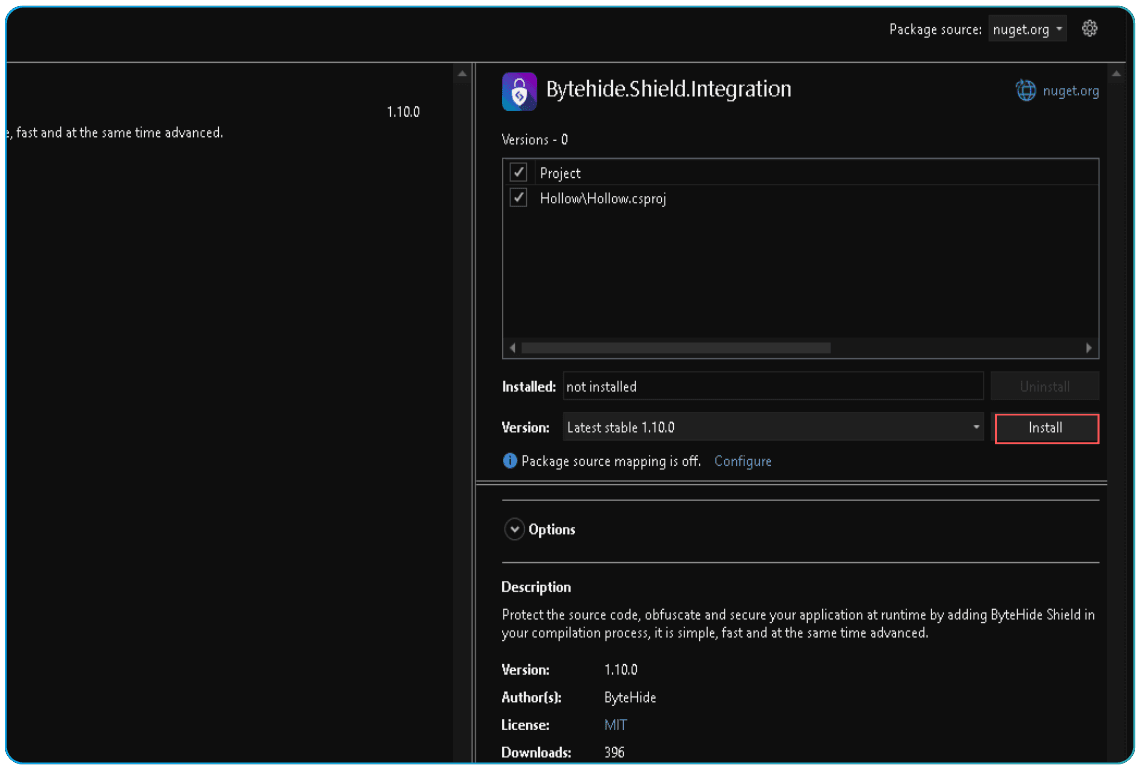 Installing Shield obfuscator