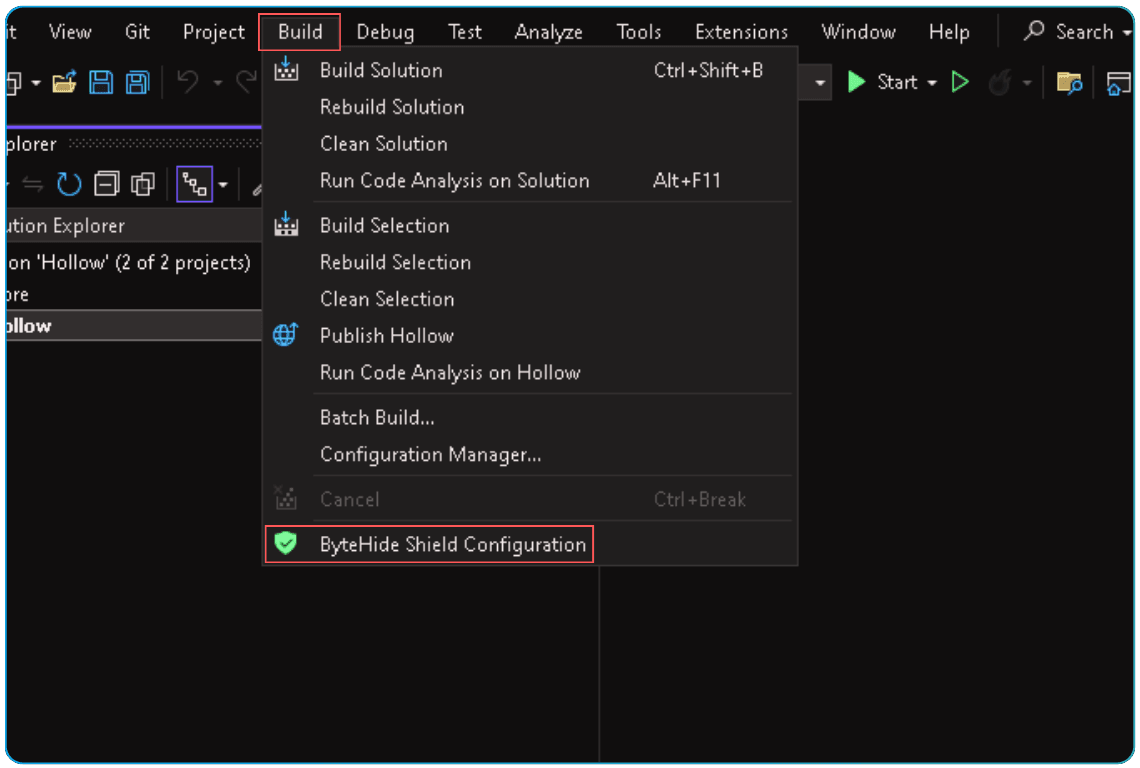 ByteHide Shield Visual Studio Extension