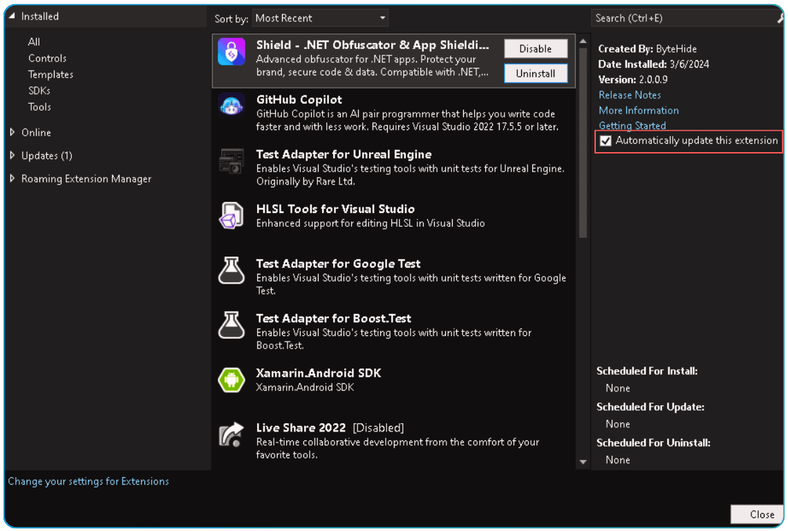 shield obfuscator visual studio extension