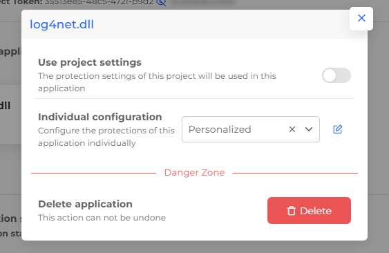 configure apps individually