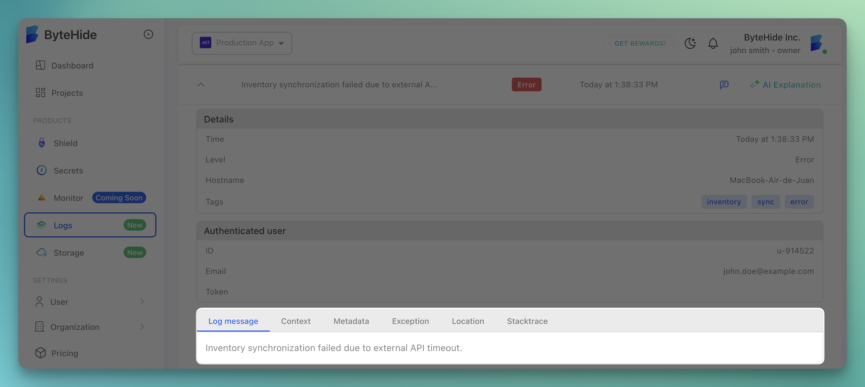 Log Tabs