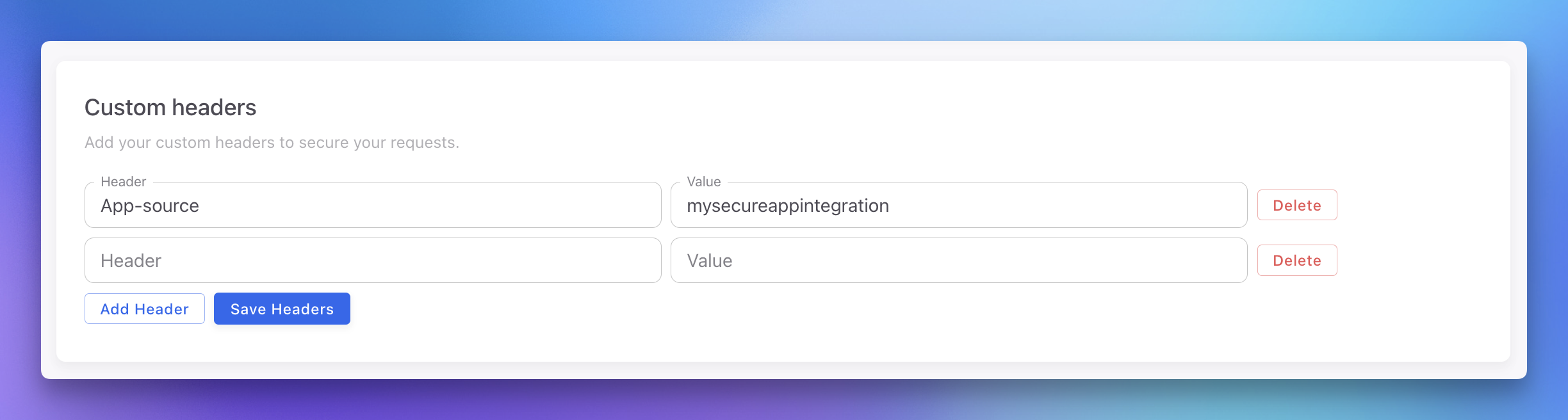 Security Settings