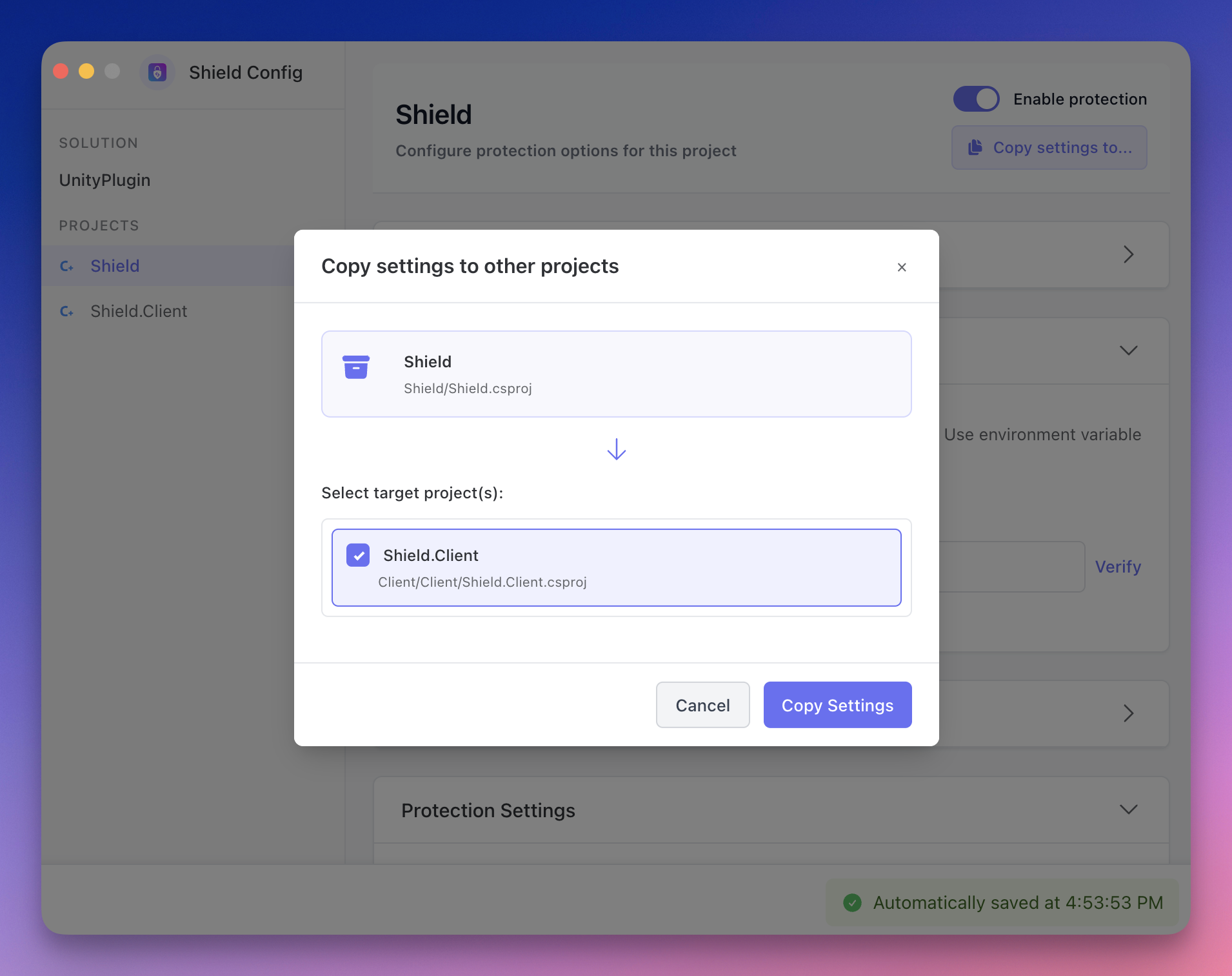 Copy Settings