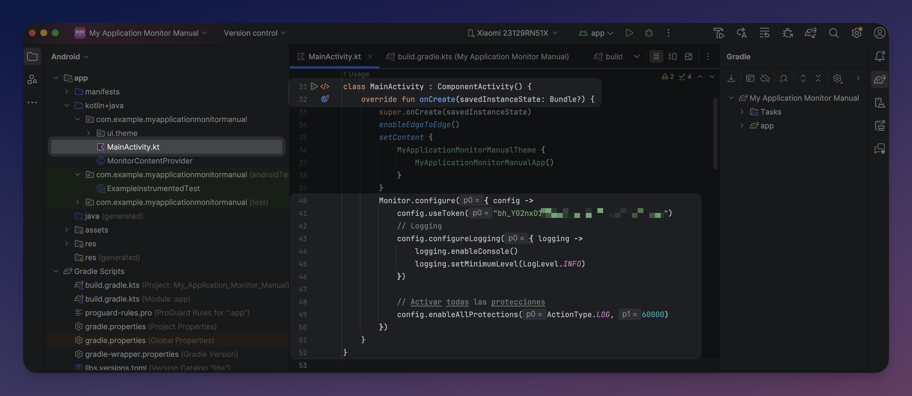Programmatic Monitor configuration in Android Studio
