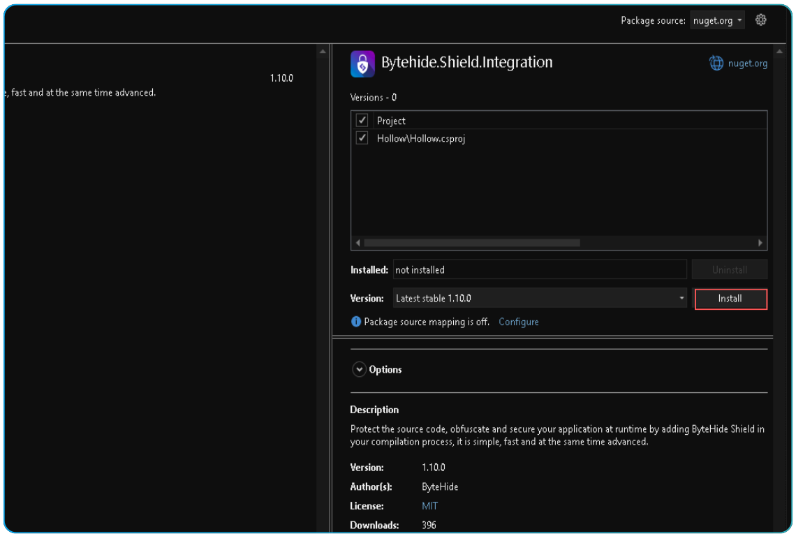 Installing Shield obfuscator